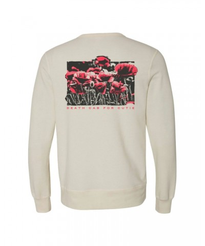 Death Cab for Cutie In Bloom Ivory Garment Dyed French Terry Pullover Crewneck Sweatshirt $18.50 Sweatshirts