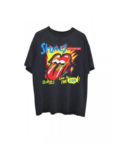 The Rolling Stones No Filter 2021 Parking Lot Black T-Shirt $16.45 Shirts