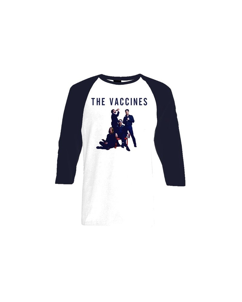 The Vaccines Album Cover White and Navy Baseball Tee $8.00 Shirts