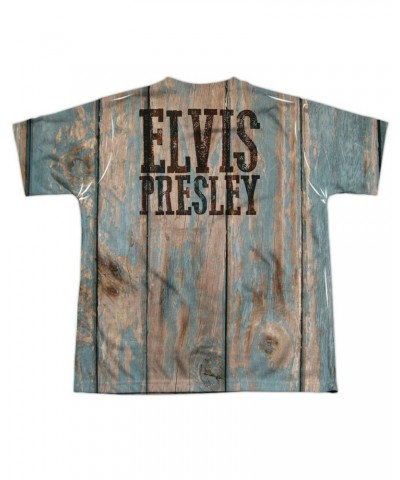 Elvis Presley Youth Shirt | WOODGRAIN (FRONT/BACK PRINT) Sublimated Tee $6.30 Kids