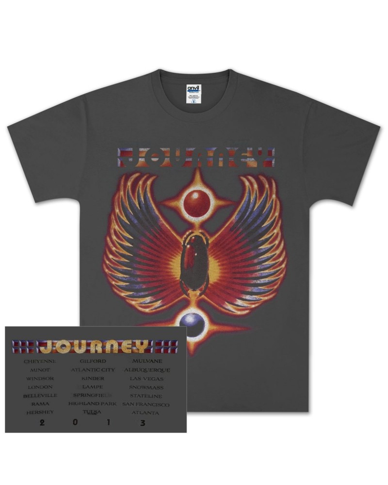 Journey 2013 Tour Vintage Scarab T-Shirt $7.00 Shirts