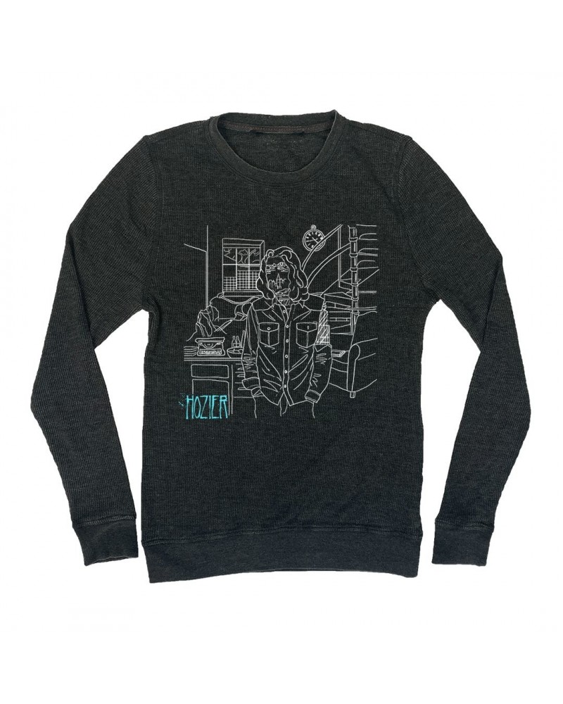 Hozier "Studio" Thermal Shirt in Charcoal $15.60 Shirts