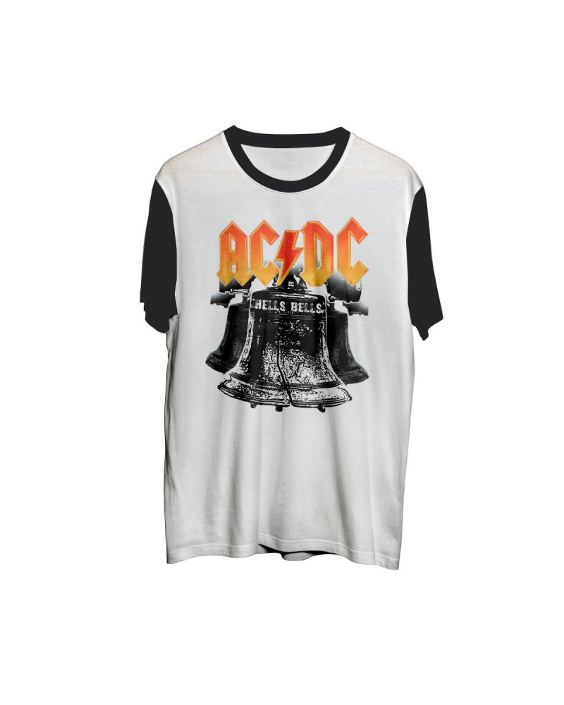 AC/DC Hell Bells White Athletic Ringer T-Shirt $1.65 Shirts