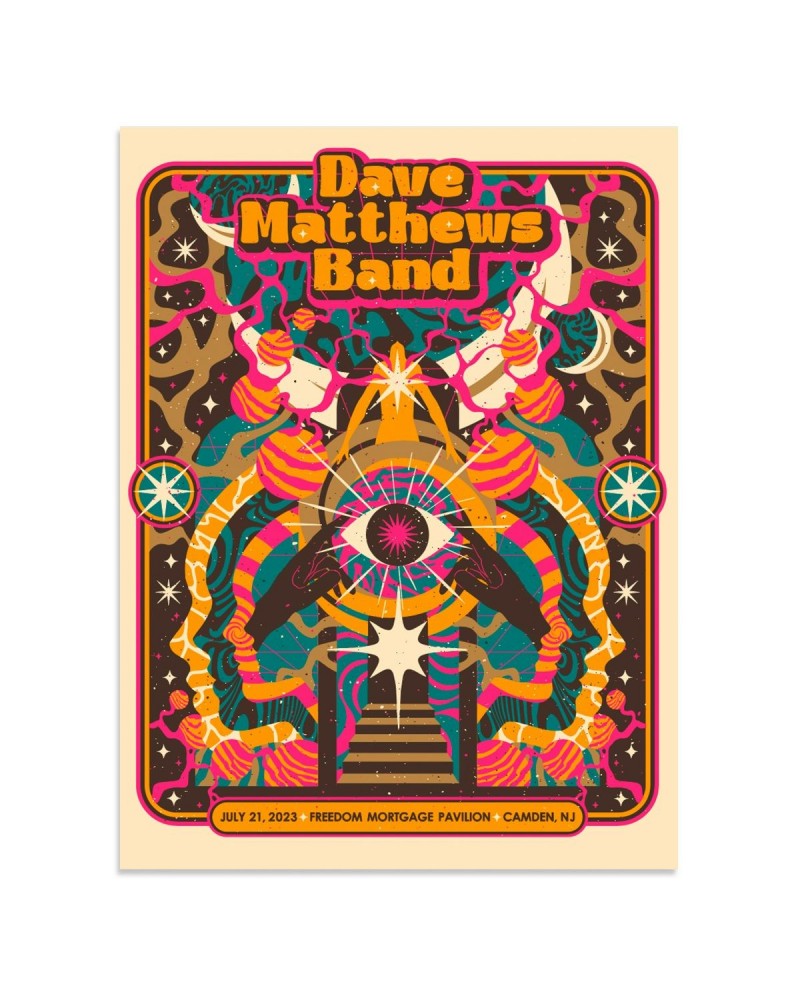 Dave Matthews Band Show Poster Camden NJ 7/21/2023 $26.40 Decor