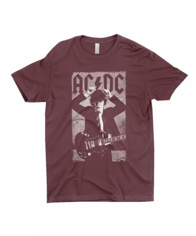 AC/DC T-Shirt | Angus Young Distress Photo Design Shirt $12.23 Shirts