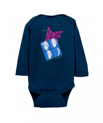 David Bowie Long Sleeve Bodysuit | Neon Serious Moonlight Tour Bodysuit $10.12 Shirts