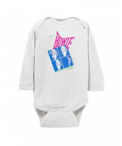 David Bowie Long Sleeve Bodysuit | Neon Serious Moonlight Tour Bodysuit $10.12 Shirts