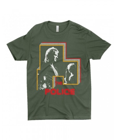 The Police T-Shirt | Retro Bordered Shadow Live In Concert Distressed Shirt $10.98 Shirts