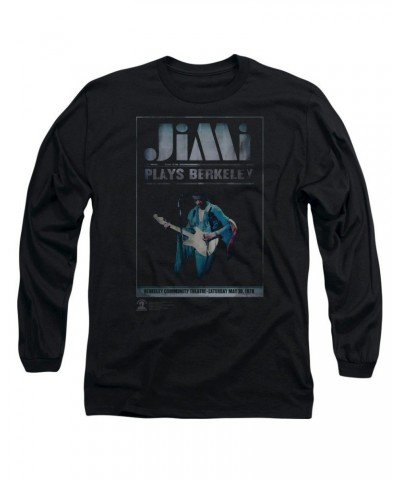 Jimi Hendrix Jimi Plays Poster Long Sleeve T-Shirt $12.25 Shirts