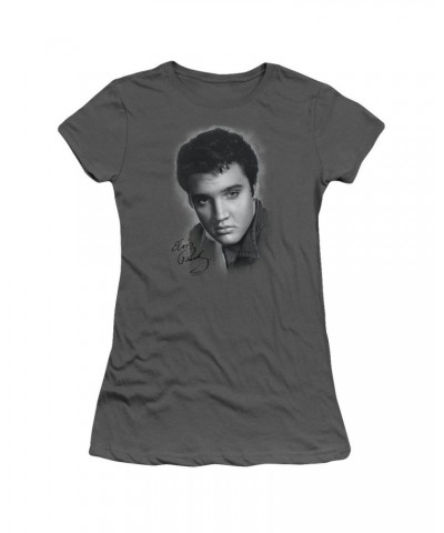 Elvis Presley Juniors Shirt | GREY PORTRAIT Juniors T Shirt $9.00 Shirts