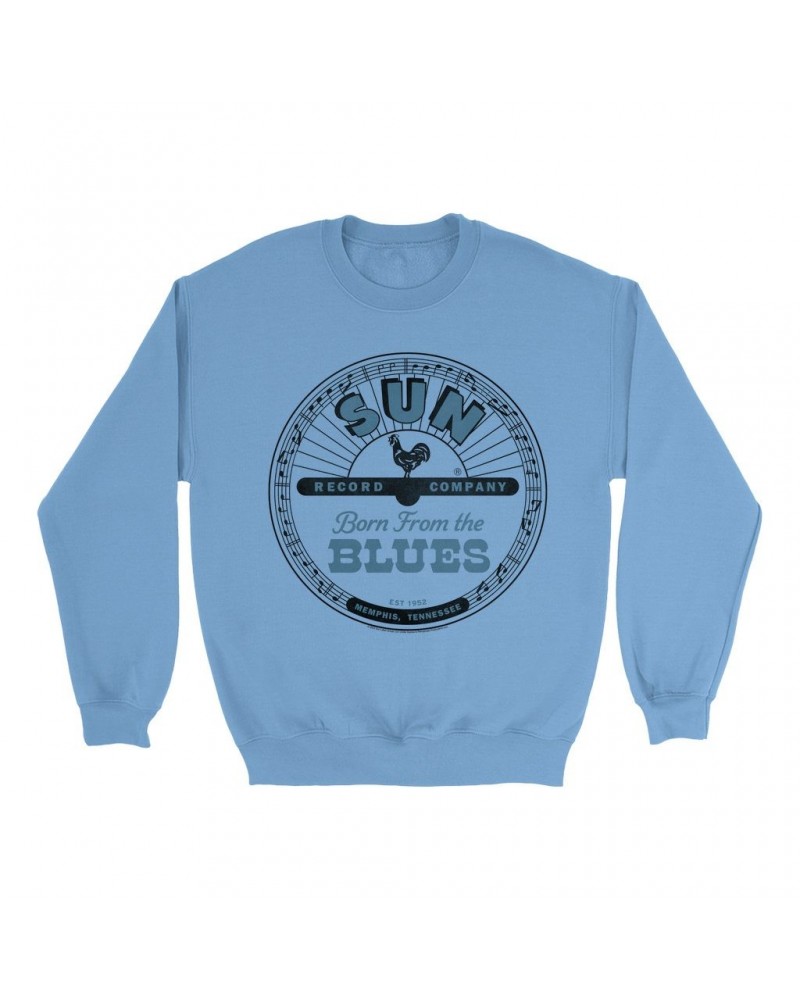 Sun Records Sweatshirt | Memphis Tennessee Born From The Blues Sweatshirt $7.79 Sweatshirts