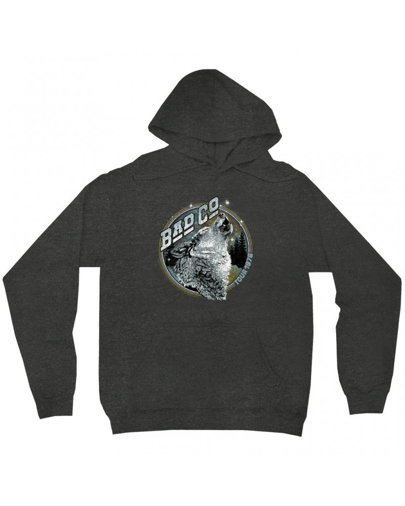 Bad Company Hoodie | Wolf Pack Tour 1976 Distressed Hoodie $15.18 Sweatshirts