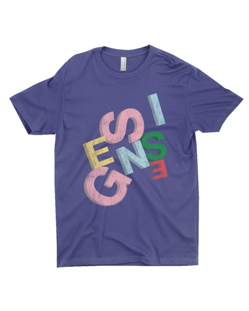 Genesis T-Shirt | Sketch Pastel Letting Distressed Shirt $9.48 Shirts