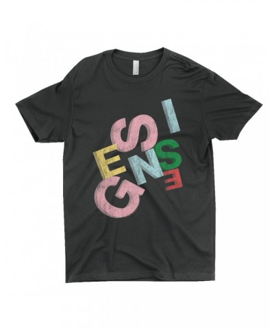 Genesis T-Shirt | Sketch Pastel Letting Distressed Shirt $9.48 Shirts