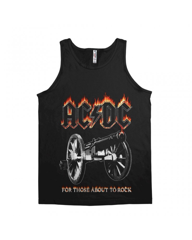 AC/DC Unisex Tank Top | For Those About To Rock Flame Cannon Shirt $11.23 Shirts