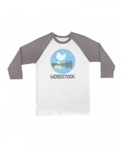 Woodstock 3/4 Sleeve Baseball Tee | Bird And Guitar Shirt $10.48 Shirts