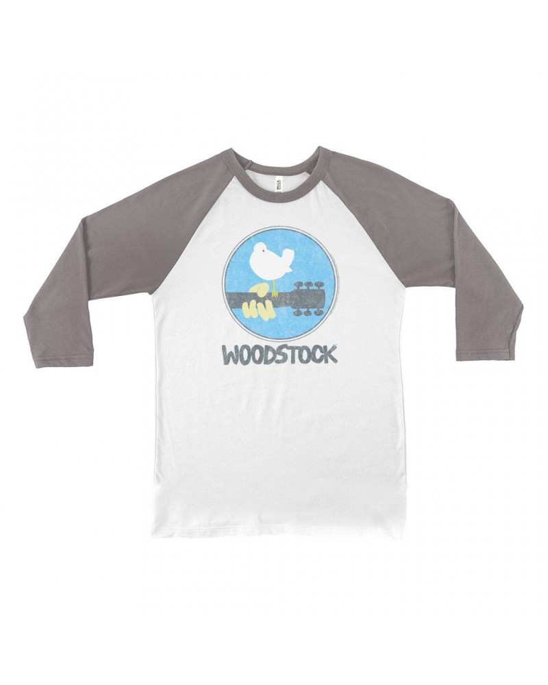 Woodstock 3/4 Sleeve Baseball Tee | Bird And Guitar Shirt $10.48 Shirts