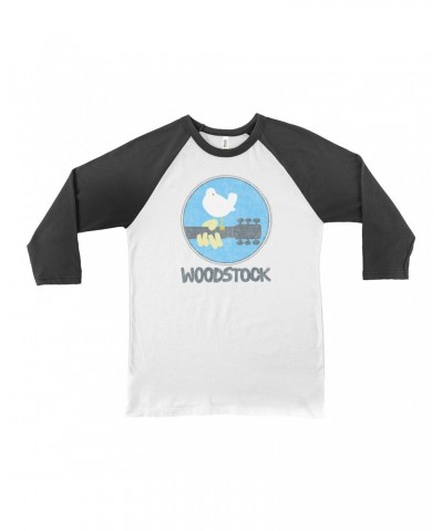 Woodstock 3/4 Sleeve Baseball Tee | Bird And Guitar Shirt $10.48 Shirts