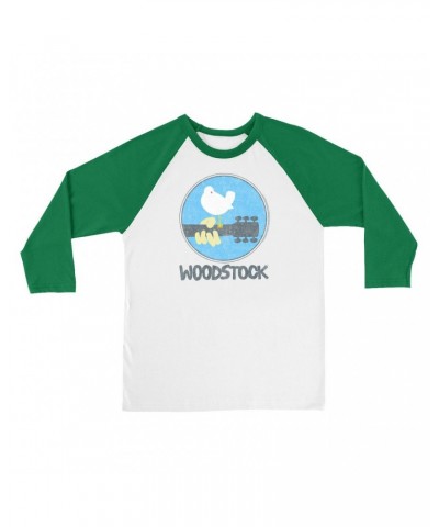 Woodstock 3/4 Sleeve Baseball Tee | Bird And Guitar Shirt $10.48 Shirts