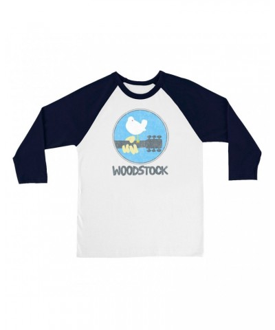 Woodstock 3/4 Sleeve Baseball Tee | Bird And Guitar Shirt $10.48 Shirts