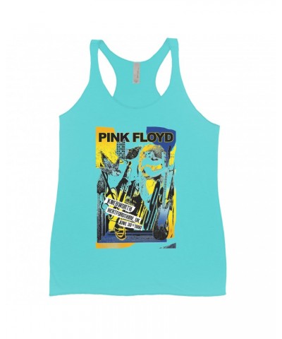 Pink Floyd Ladies' Tank Top | Live At Hertfordshire UK Collage Concert Poster Shirt $10.13 Shirts