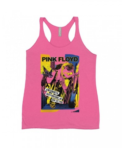 Pink Floyd Ladies' Tank Top | Live At Hertfordshire UK Collage Concert Poster Shirt $10.13 Shirts