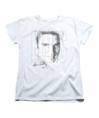 Elvis Presley Women's Shirt | BLUE EYES Ladies Tee $7.38 Shirts