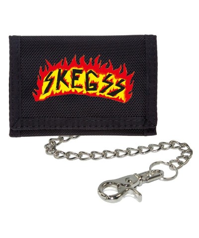 Skegss Black Flame Velcro Wallet $6.60 Accessories