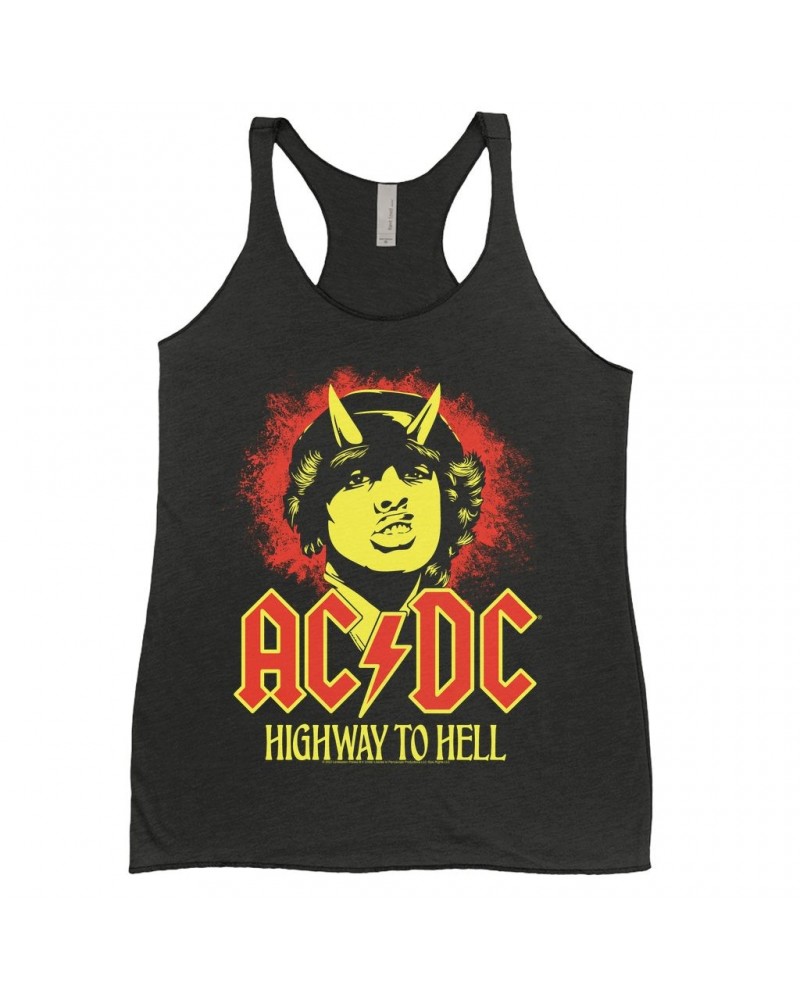 AC/DC Ladies' Tank Top | Red Yellow Angus Highway To Hell Design Shirt $11.58 Shirts