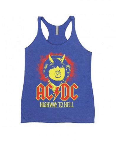 AC/DC Ladies' Tank Top | Red Yellow Angus Highway To Hell Design Shirt $11.58 Shirts