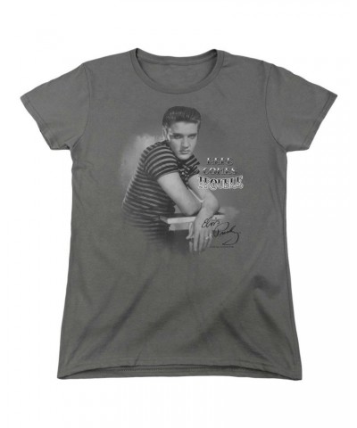 Elvis Presley Women's Shirt | TROUBLE Ladies Tee $7.02 Shirts