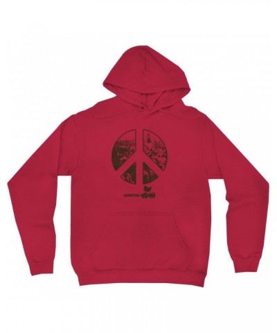 Woodstock Hoodie | Crowd Photo Peace Sign Hoodie $15.18 Sweatshirts