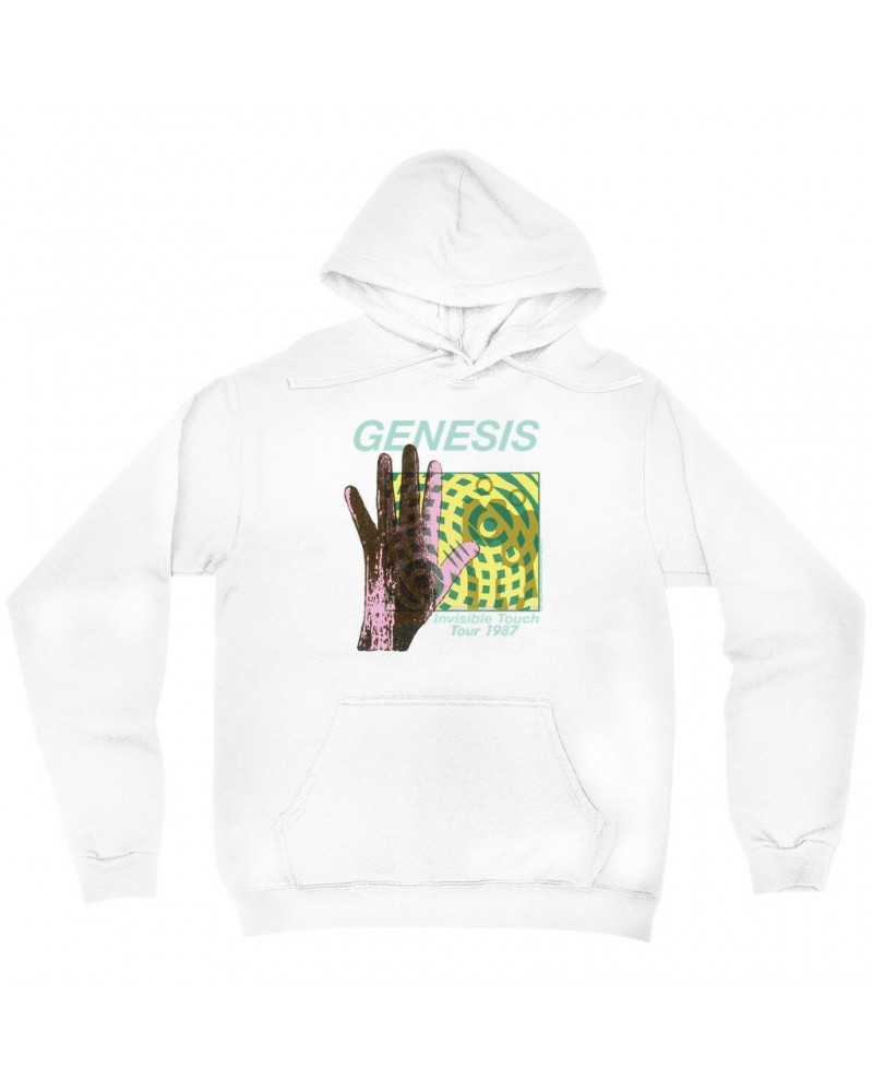 Genesis Hoodie | Modern 1987 Invisible Touch Album Design Hoodie $16.78 Sweatshirts