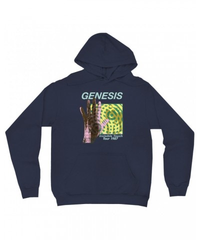 Genesis Hoodie | Modern 1987 Invisible Touch Album Design Hoodie $16.78 Sweatshirts