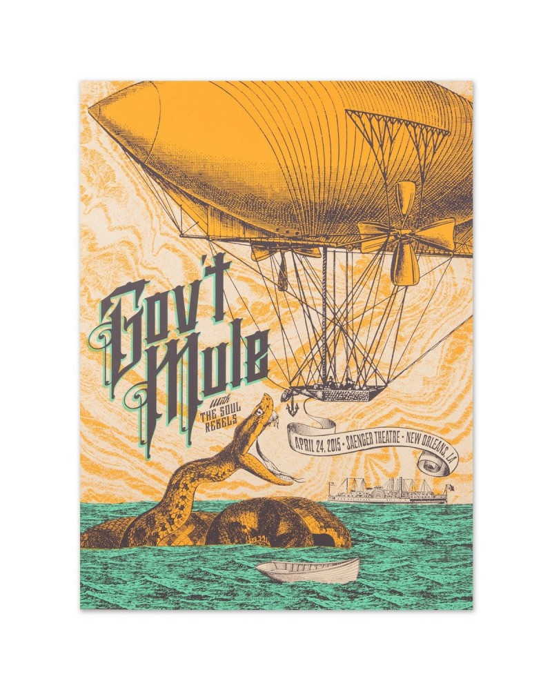 Gov't Mule Gov’t Mule New Orleans Saenger Theatre 2015 Poster $4.70 Decor