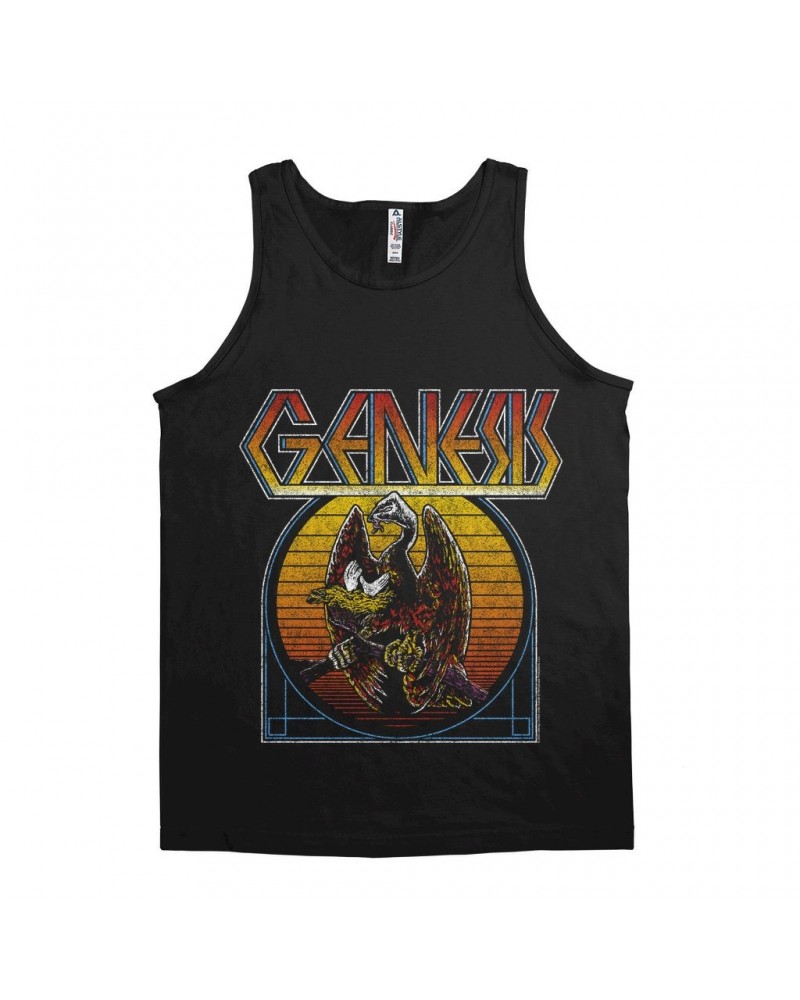 Genesis Unisex Tank Top | Retro Sunset Ombre Logo Distressed Shirt $10.48 Shirts