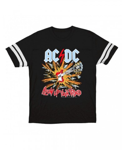 AC/DC T-Shirt | Blow Up Your Video Primary Colors Football Shirt $12.85 Shirts