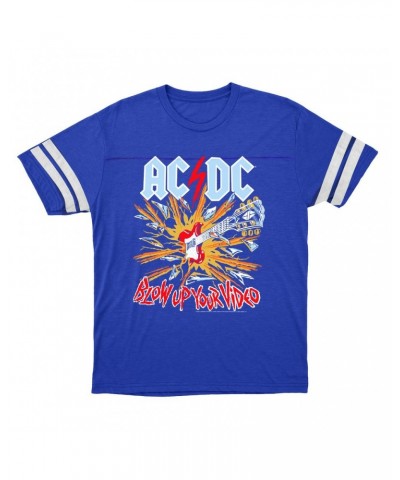 AC/DC T-Shirt | Blow Up Your Video Primary Colors Football Shirt $12.85 Shirts