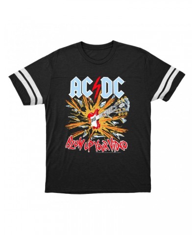 AC/DC T-Shirt | Blow Up Your Video Primary Colors Football Shirt $12.85 Shirts