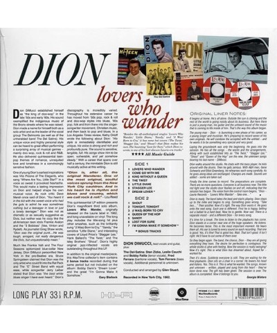 Dion LP - Lovers Who Wander (+ 3 bonus tracks) (DMM) (ltd. ed.) (180g) (HighDef VV) (Vinyl) $11.95 Vinyl