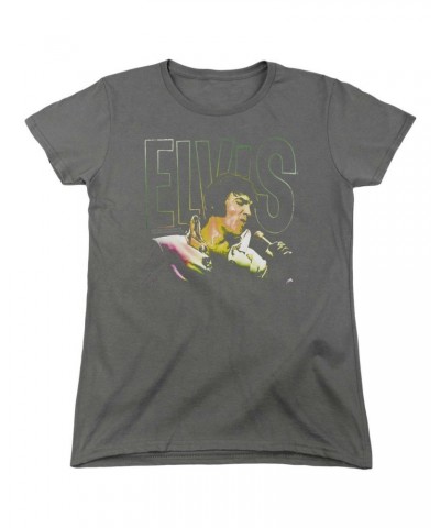 Elvis Presley Women's Shirt | MULTICOLORED Ladies Tee $5.94 Shirts