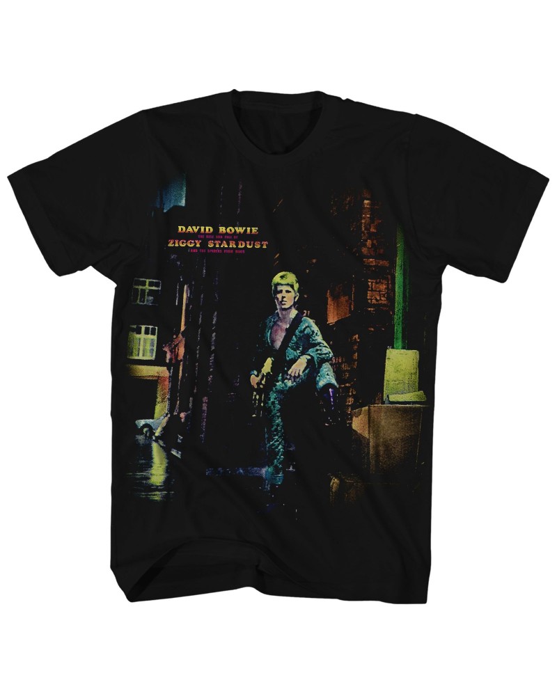 David Bowie T-Shirt | Ziggy Stardust Album Art Shirt $3.36 Shirts