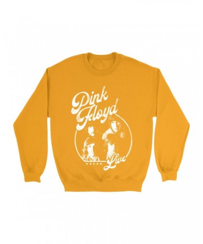 Pink Floyd Bright Colored Sweatshirt | Live In Concert Distressed Sweatshirt $13.98 Sweatshirts