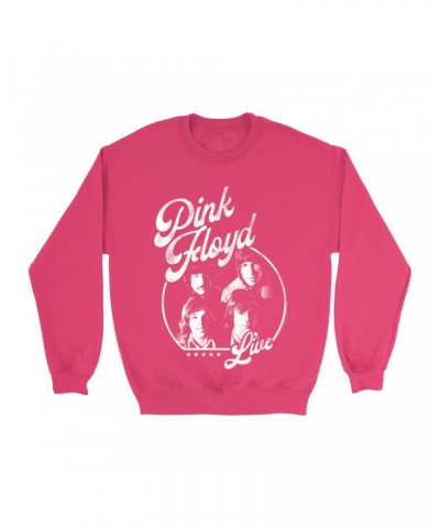 Pink Floyd Bright Colored Sweatshirt | Live In Concert Distressed Sweatshirt $13.98 Sweatshirts