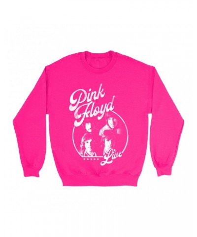 Pink Floyd Bright Colored Sweatshirt | Live In Concert Distressed Sweatshirt $13.98 Sweatshirts