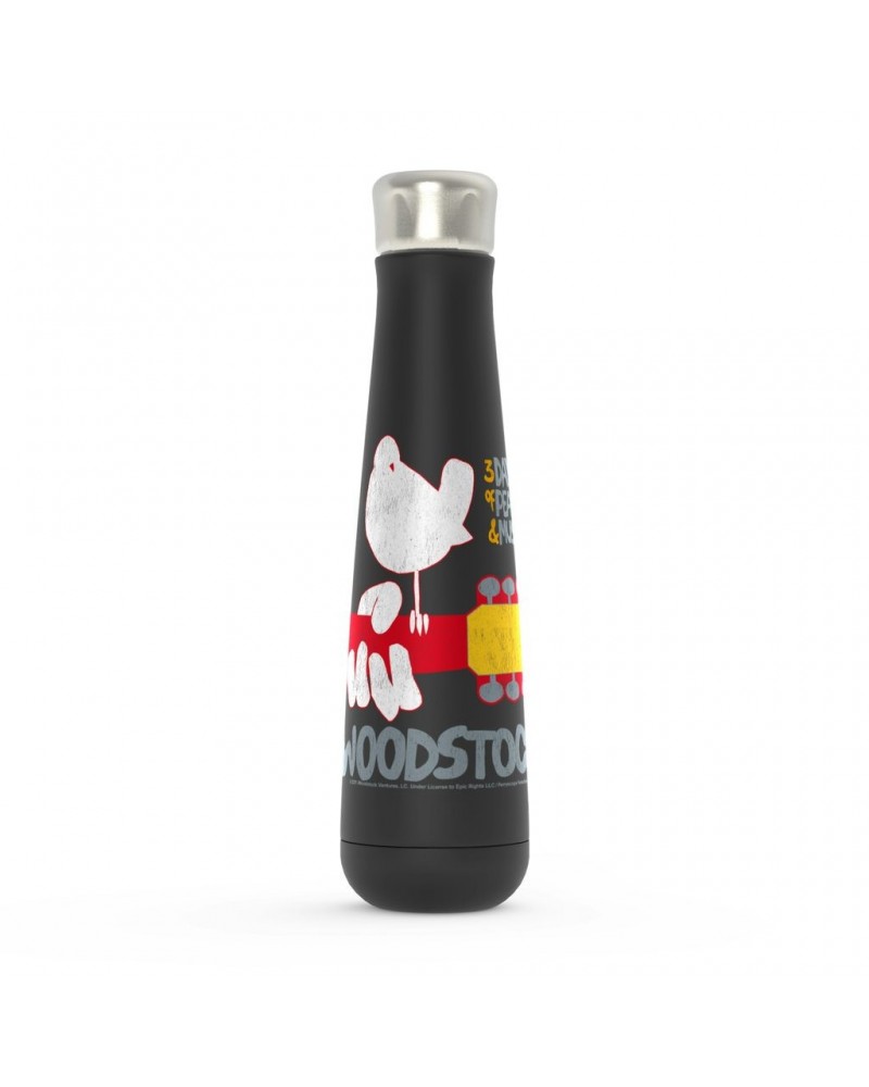 Woodstock Peristyle Water Bottle | 3 Days Of Peace And Music Logo Water Bottle $9.60 Drinkware