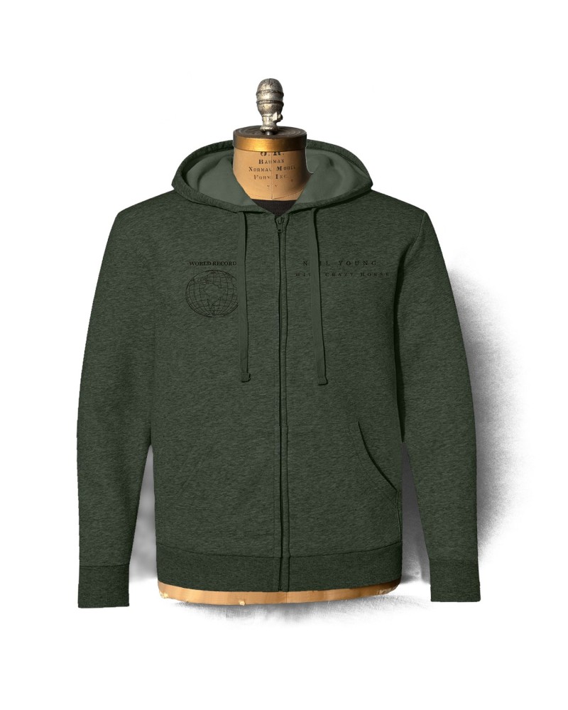 Neil Young World Record Zip Hoodie $22.50 Sweatshirts