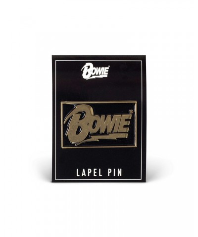 David Bowie Black Bowie Pin with Golden Text $4.80 Accessories