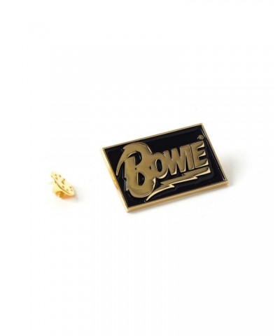 David Bowie Black Bowie Pin with Golden Text $4.80 Accessories