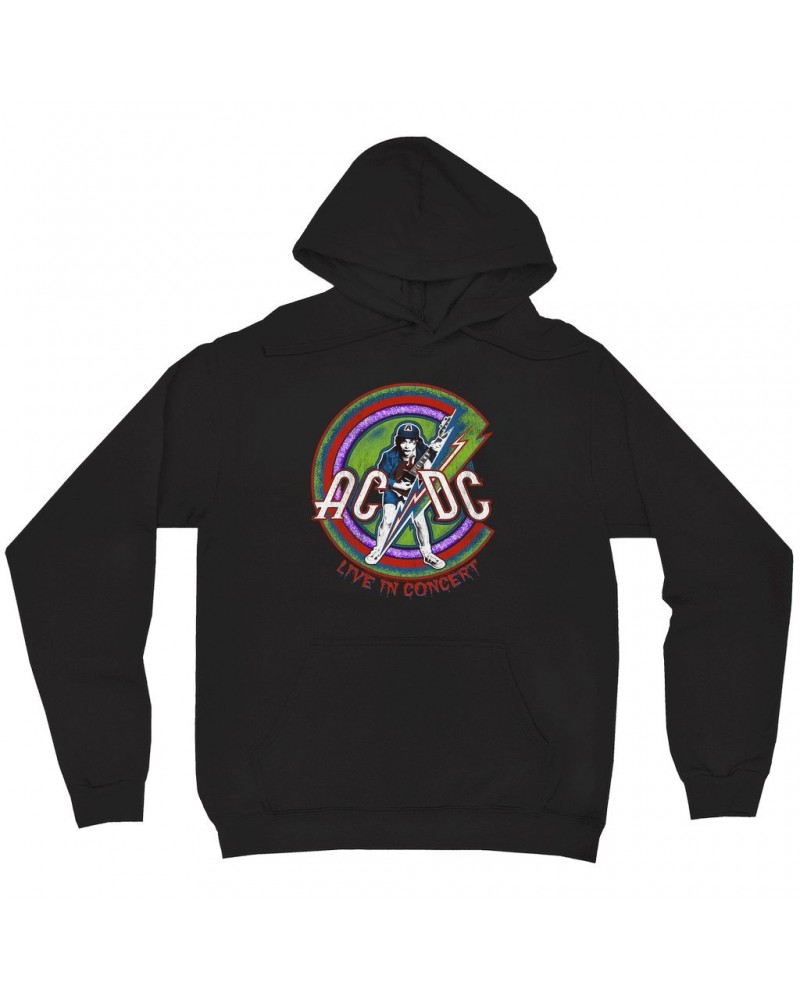 AC/DC Hoodie | Retro Stitched Live In Concert Reissue Hoodie $15.18 Sweatshirts